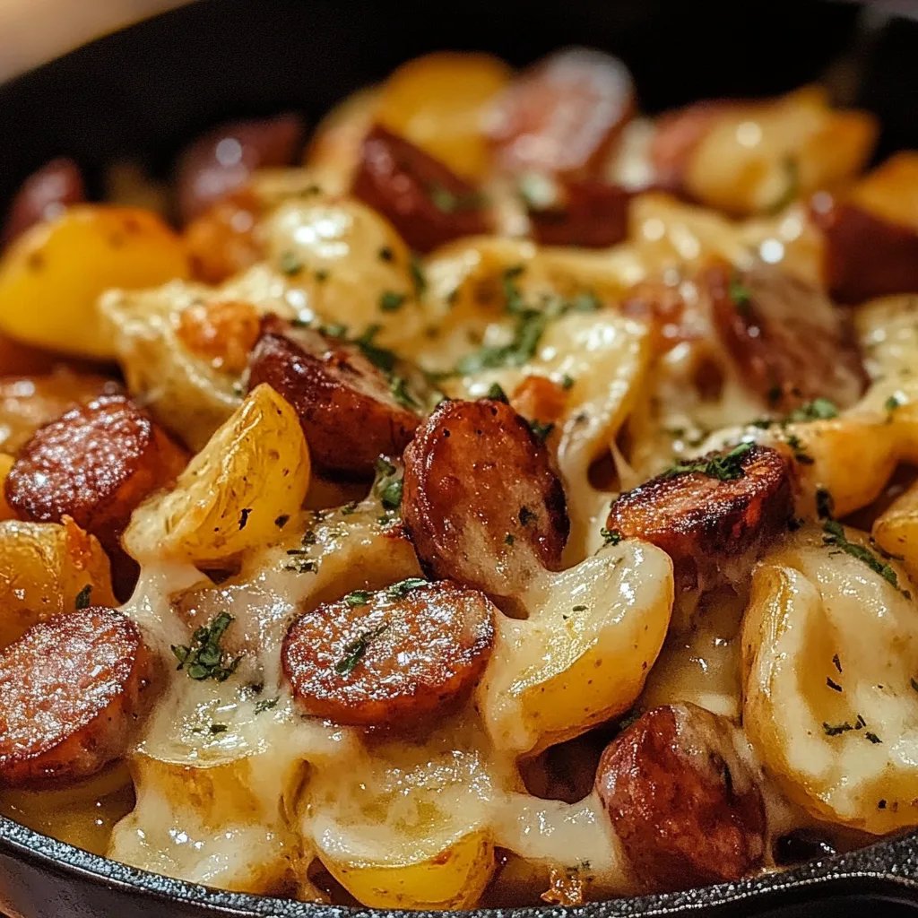 Cheesy Ranch Potatoes and Smoked Sausage