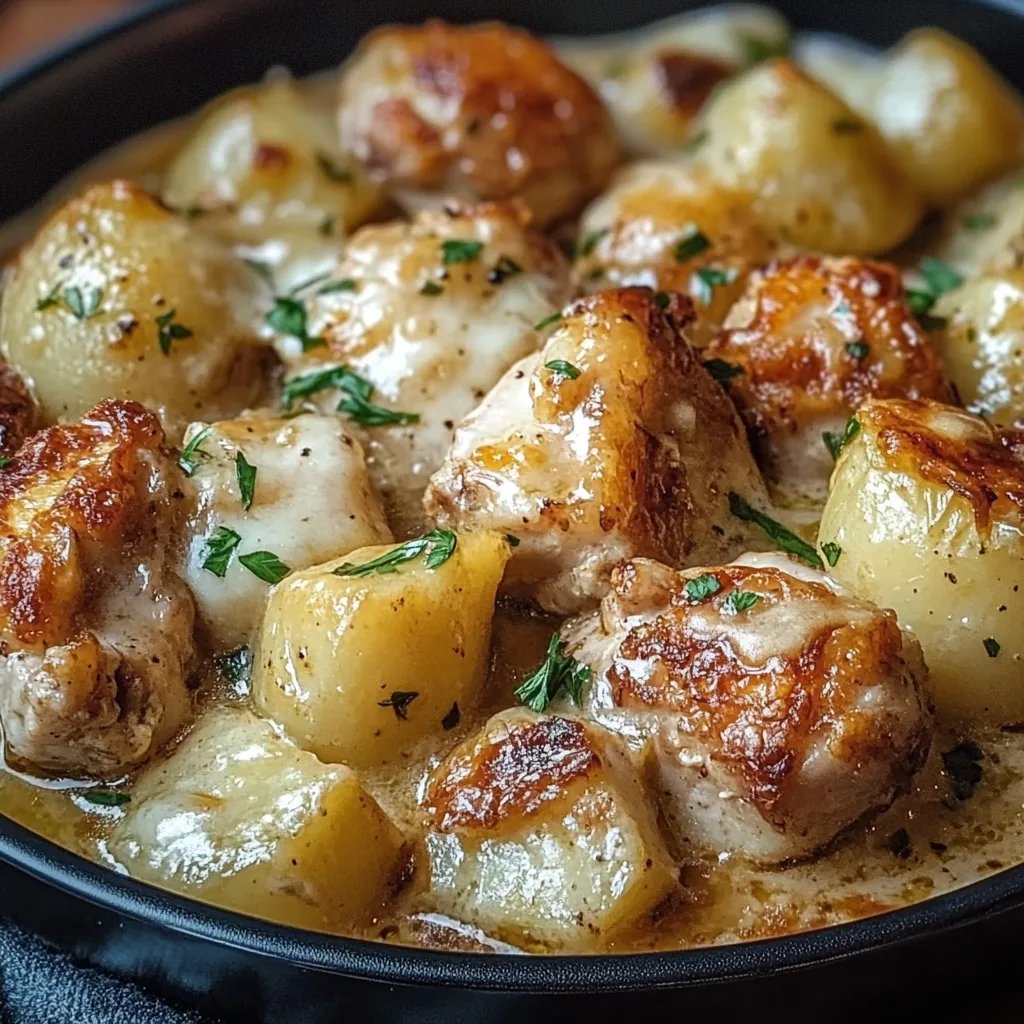 Garlic Parmesan Crockpot Chicken and Potatoes
