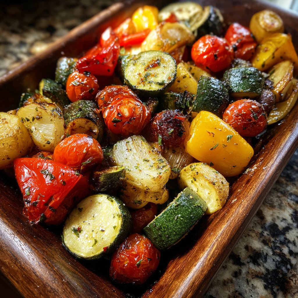 Garlic Herb Roasted Vegetable Tray