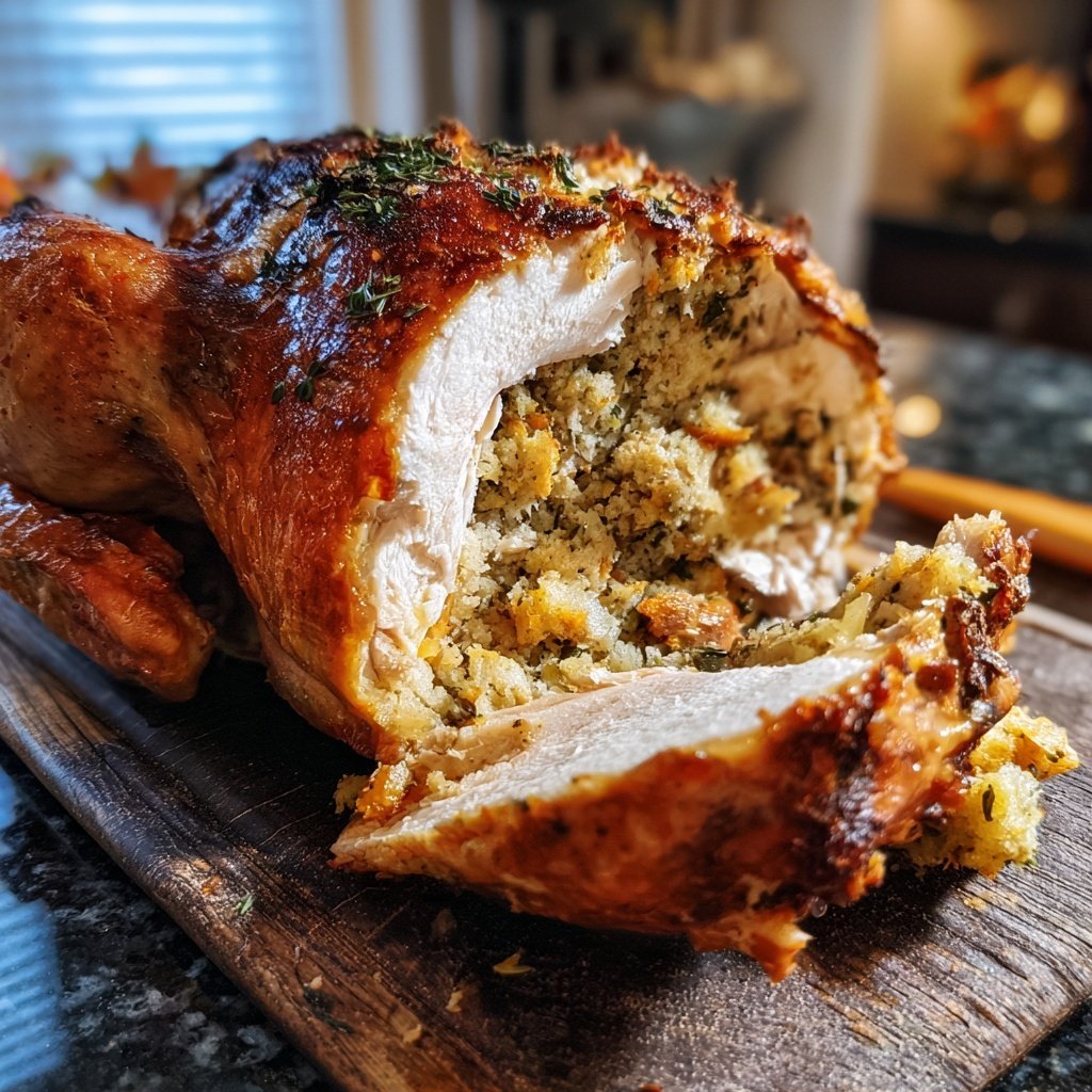 Seasonal & Festive Thanksgiving Herb Stuffed Turkey