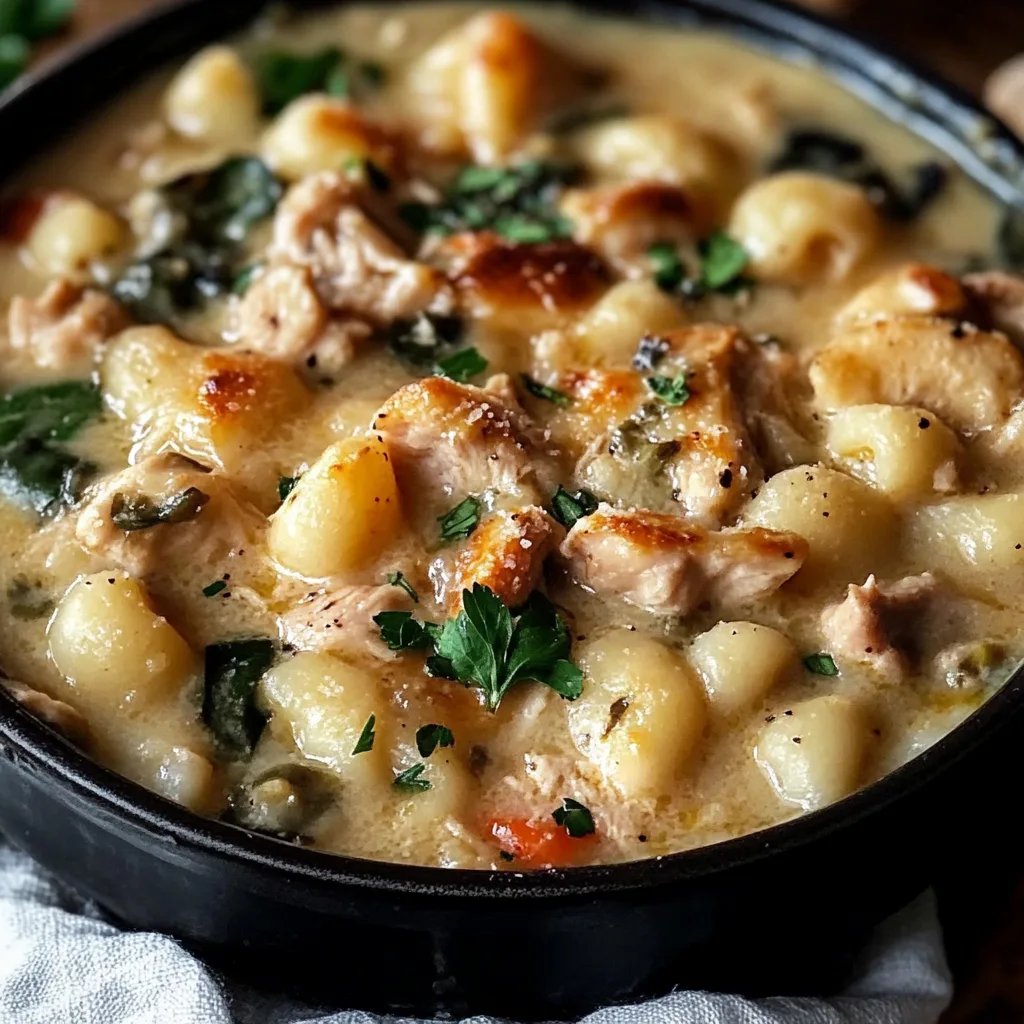 One Pot Gnocchi Chicken Pot Pie