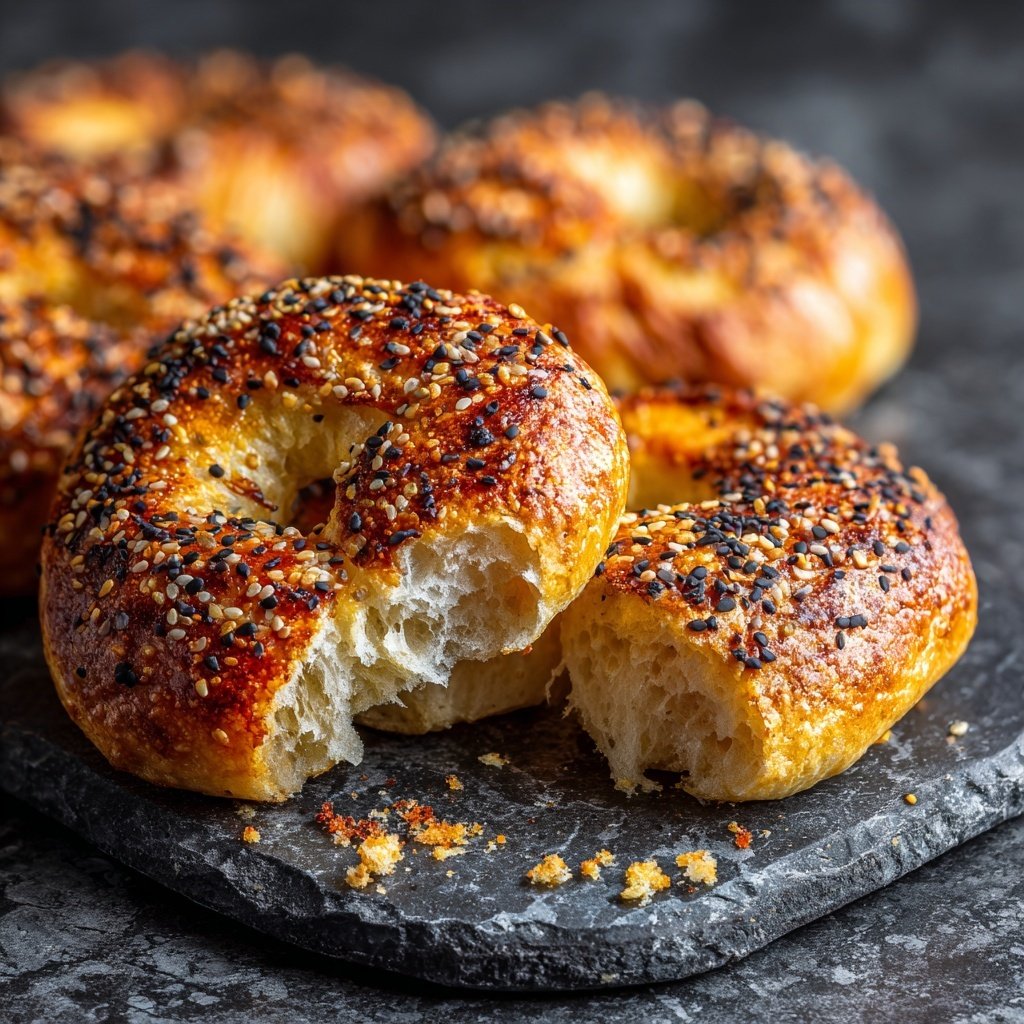 Crispy No Yeast Yogurt Bagels