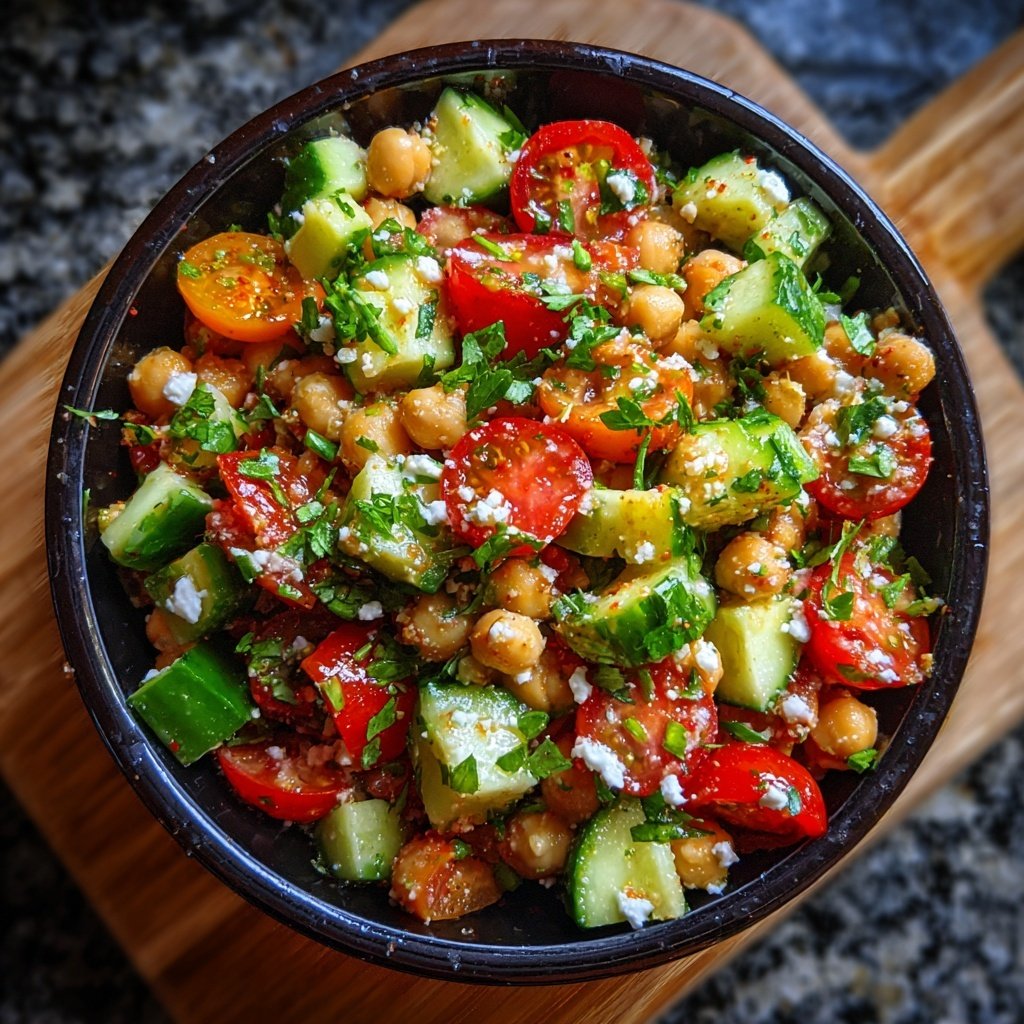 Mediterranean Cucumber Chickpea Bowl