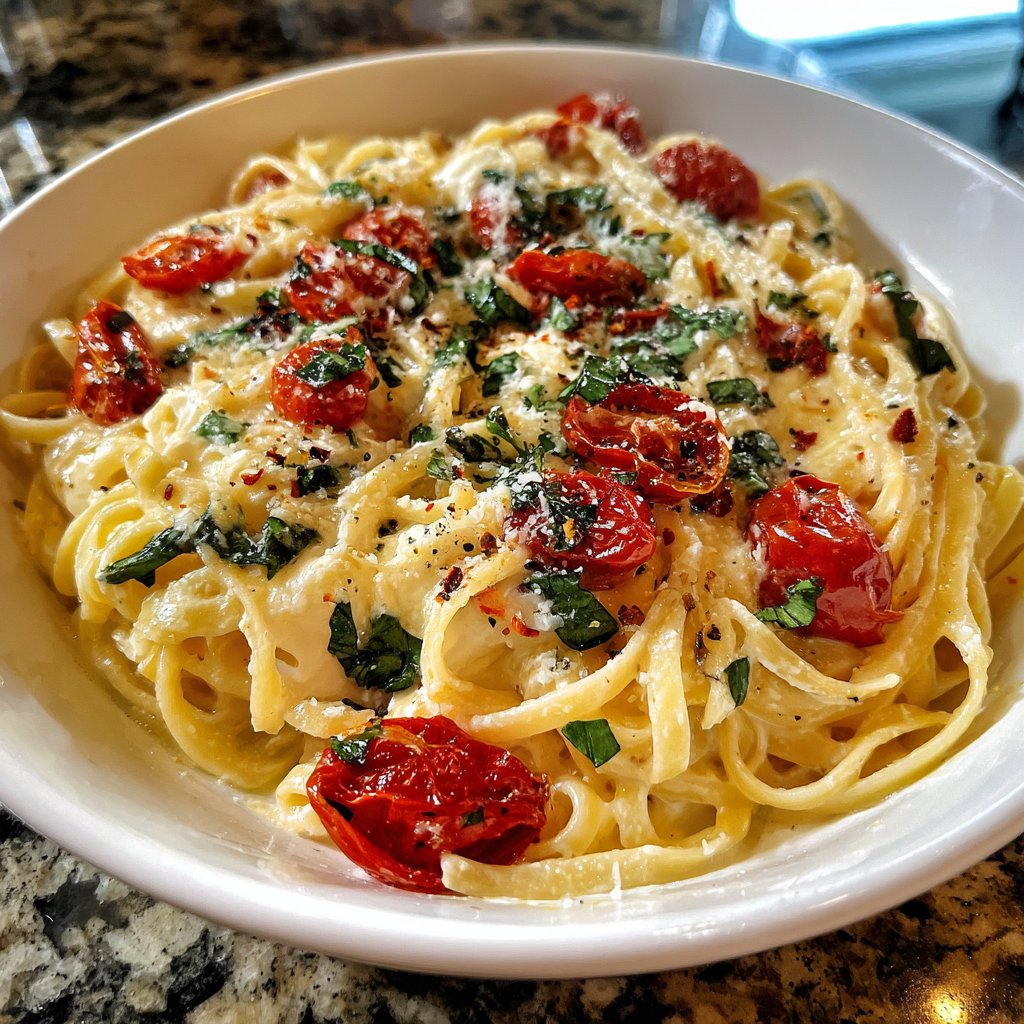 Romantic Tomato Burrata Pasta