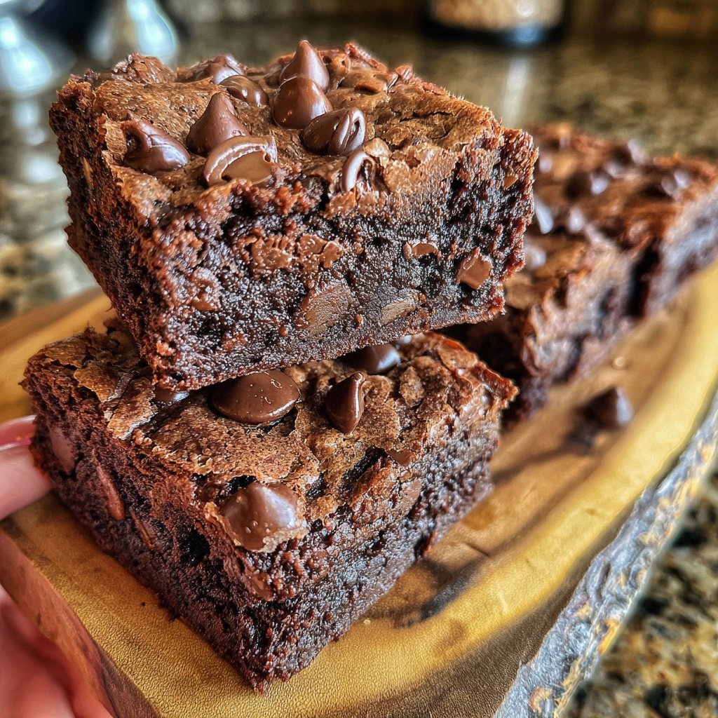 Rich Brownies With Chocolate Chips
