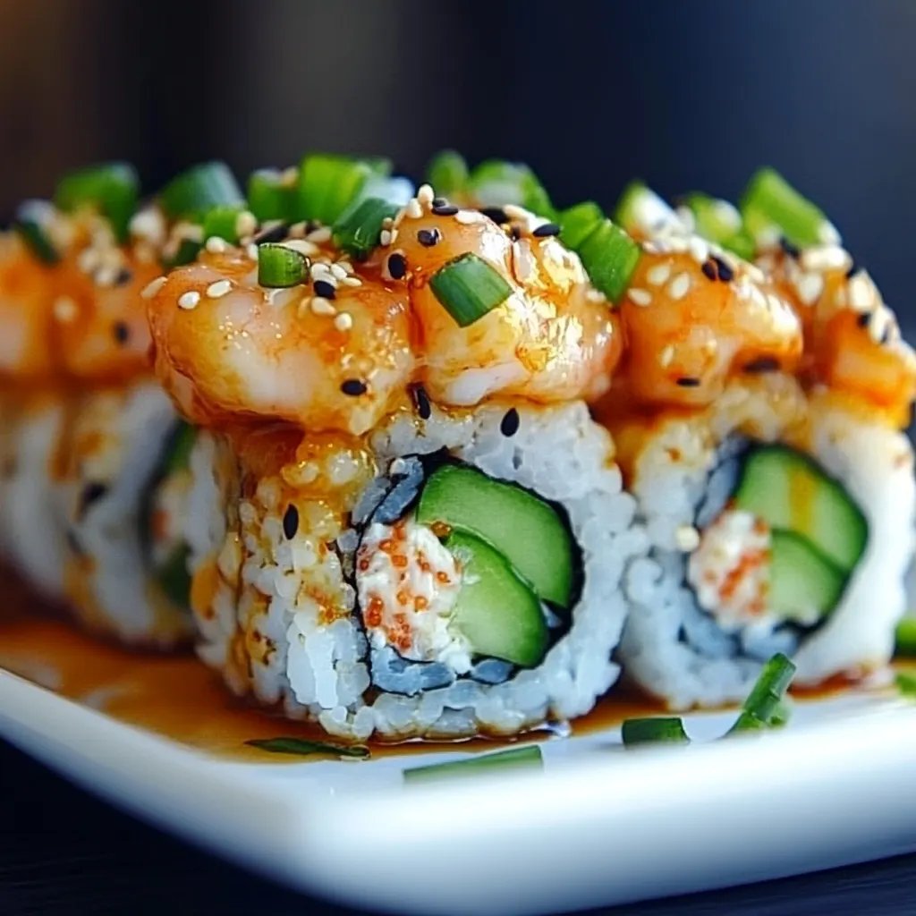 Spicy Shrimp Sushi Stacks