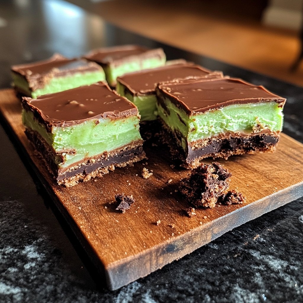 Chocolate Mint Slice Bars