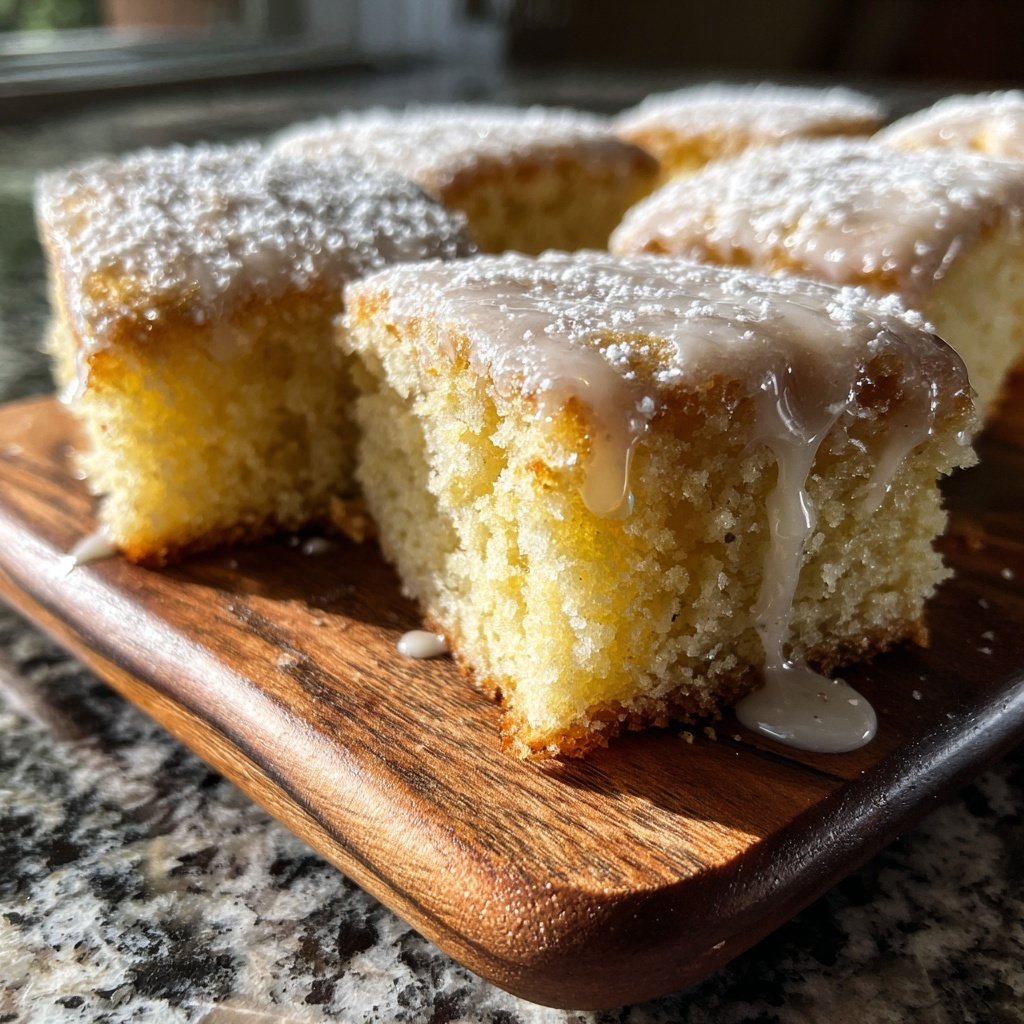 Vanilla Bean Snack Cake Squares